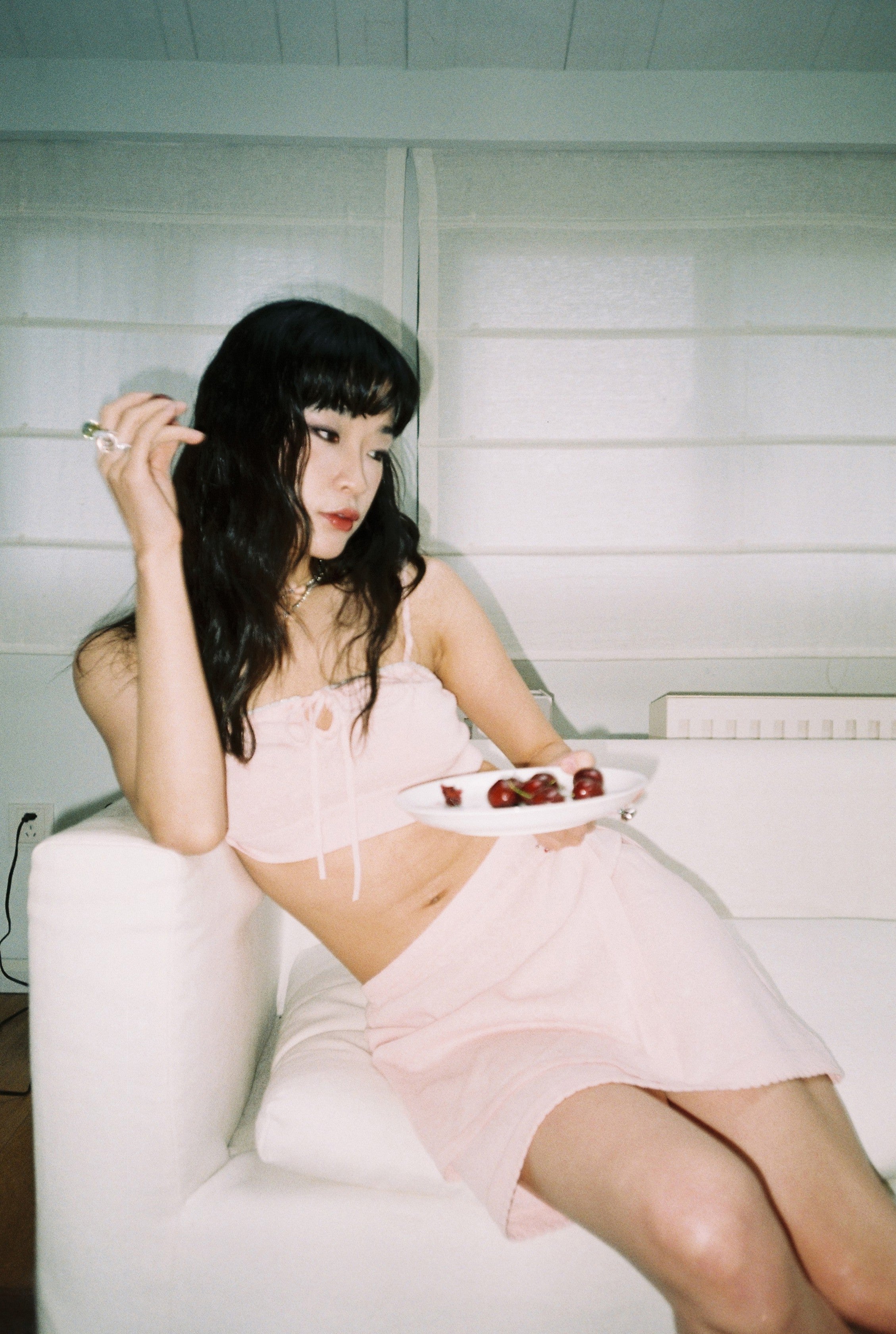 Knit Bralette-Pink