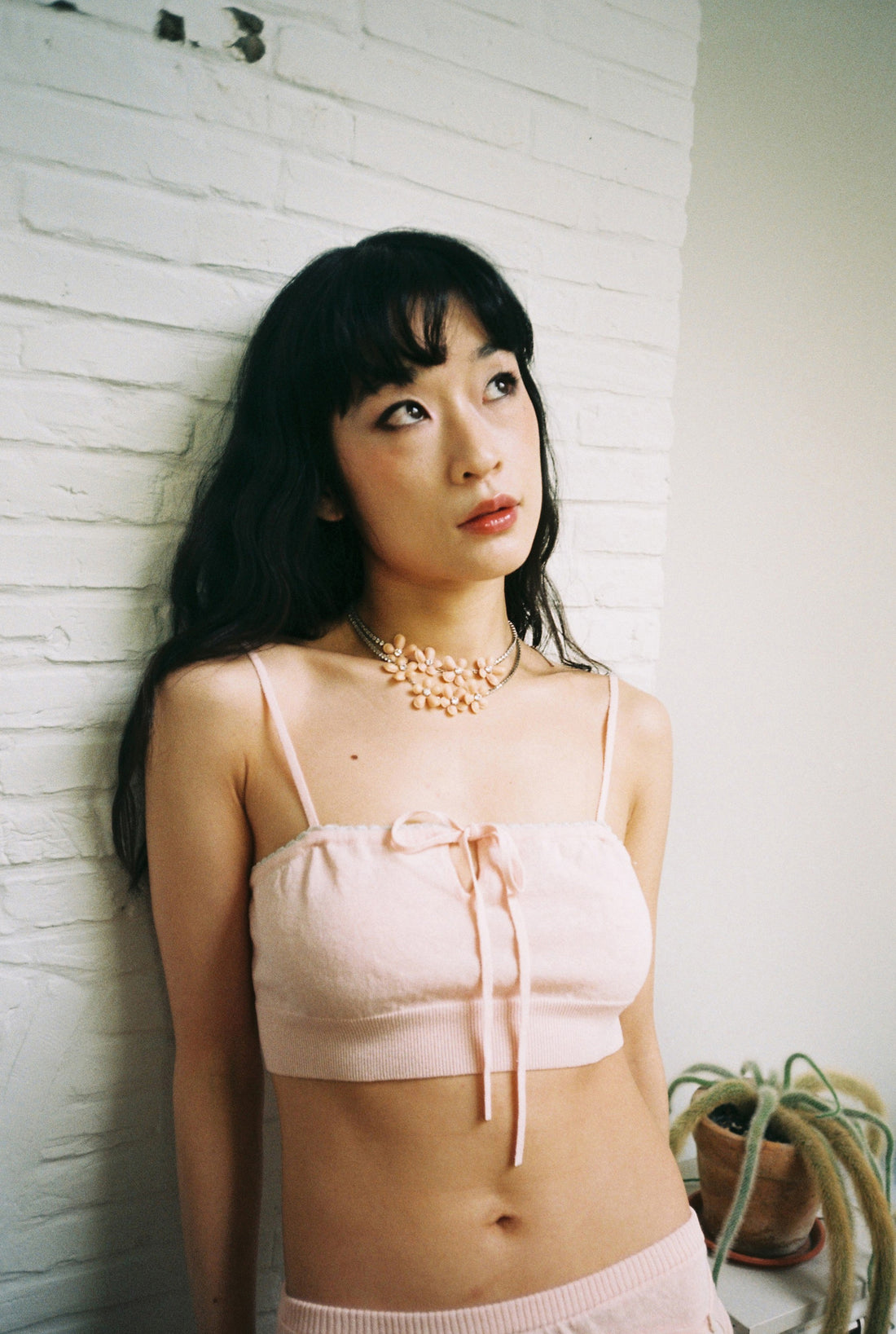 Knit Bralette-Pink
