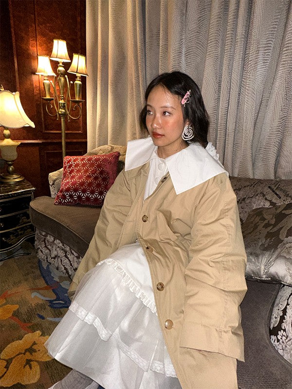 Quilted Coat - Khaki