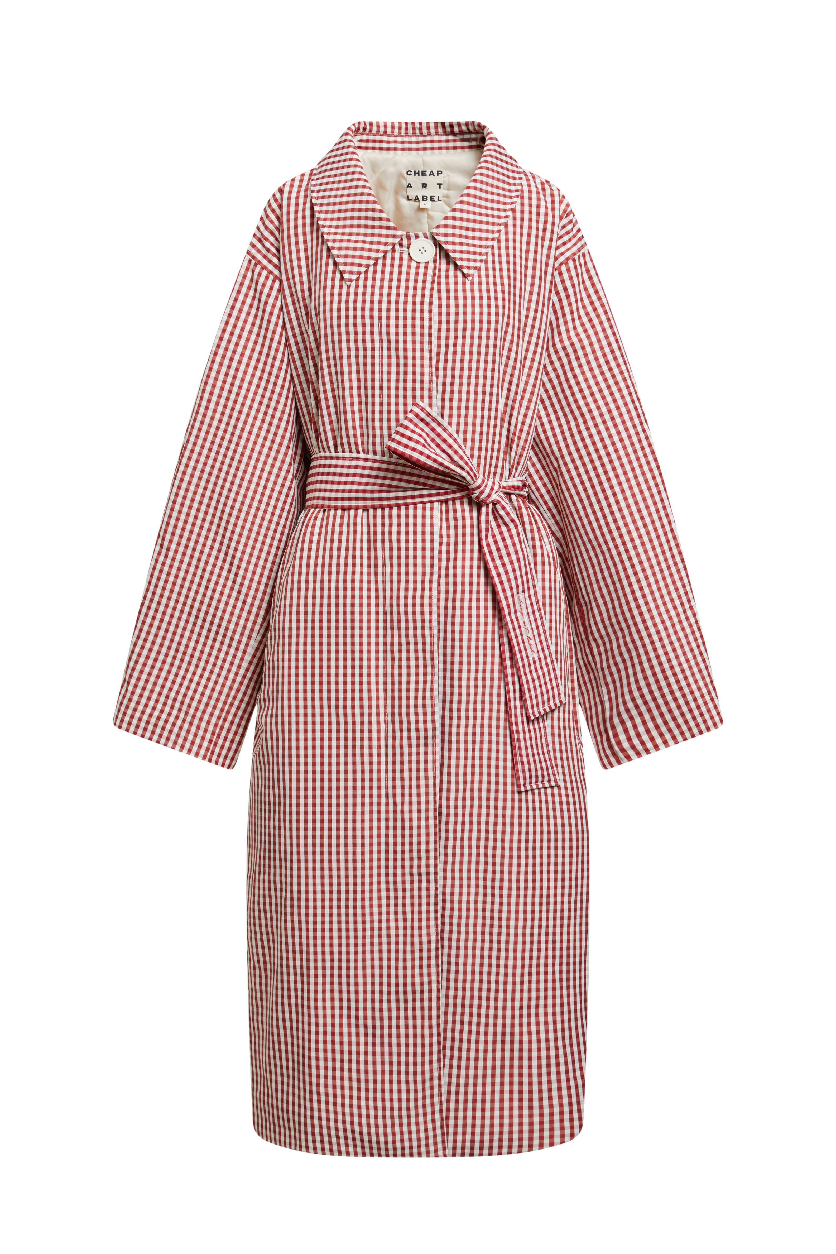 Quilted Coat-Red Gingham