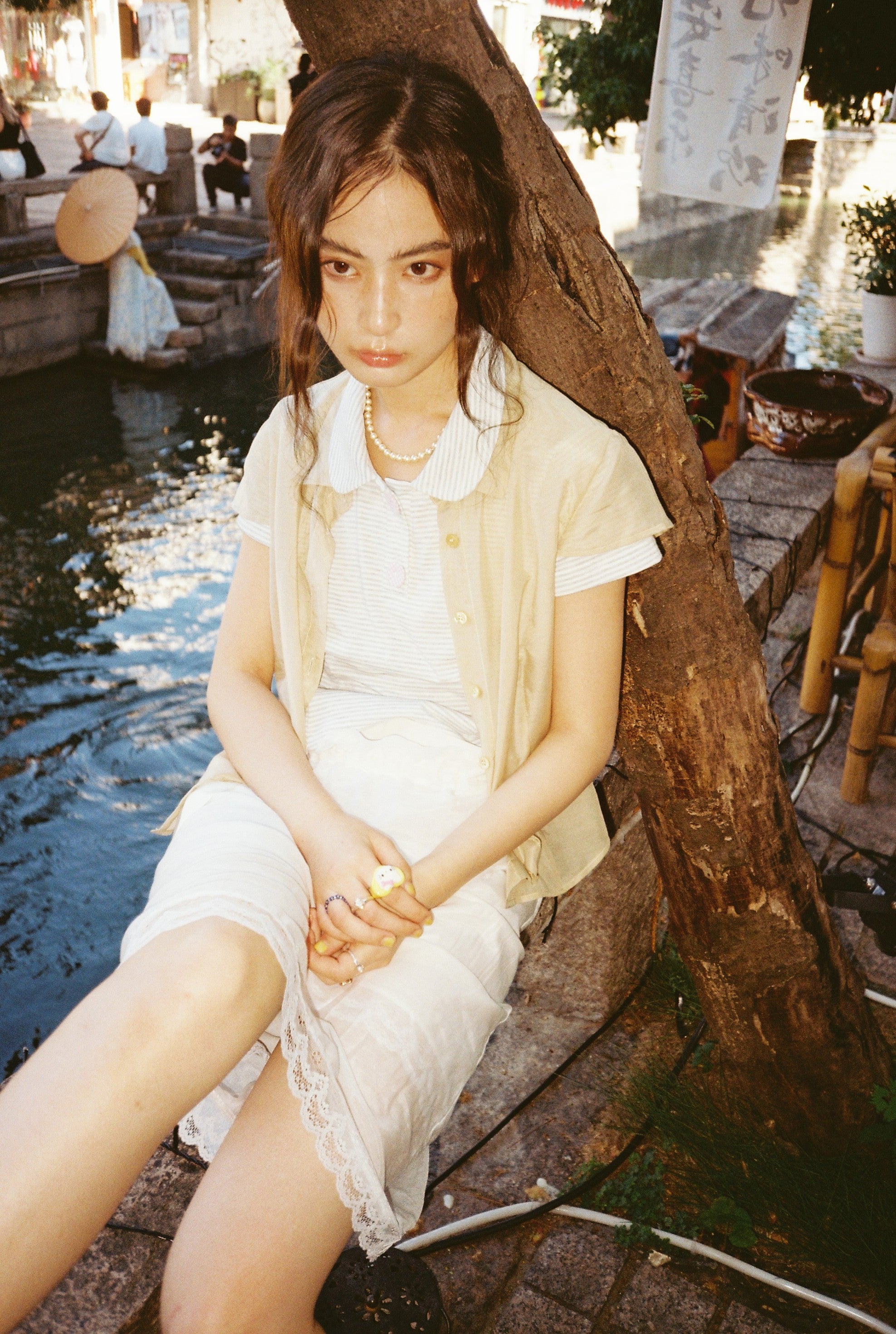 Short Sleeve Shirt-Beige