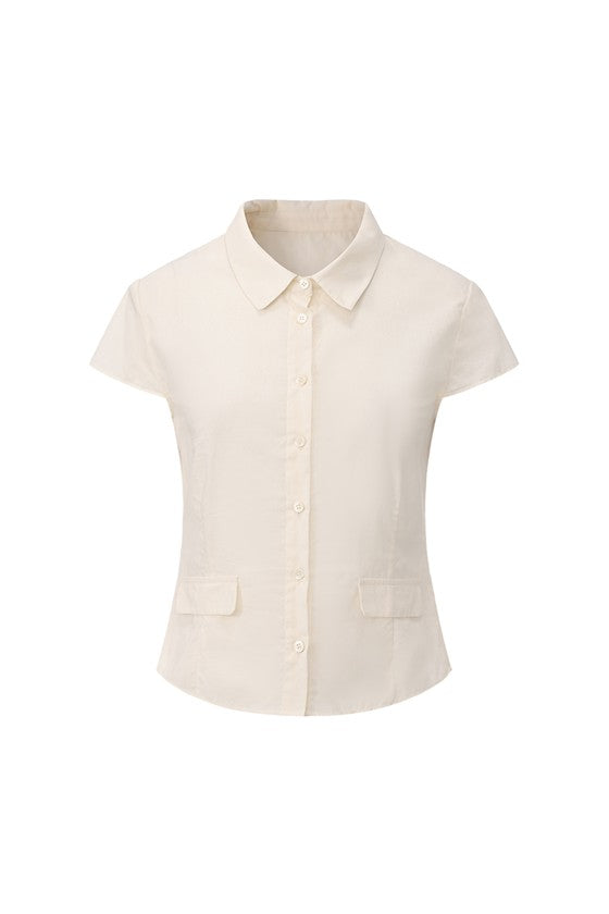 Short Sleeve Shirt-Butter