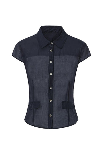 Short Sleeve Shirt-Navy