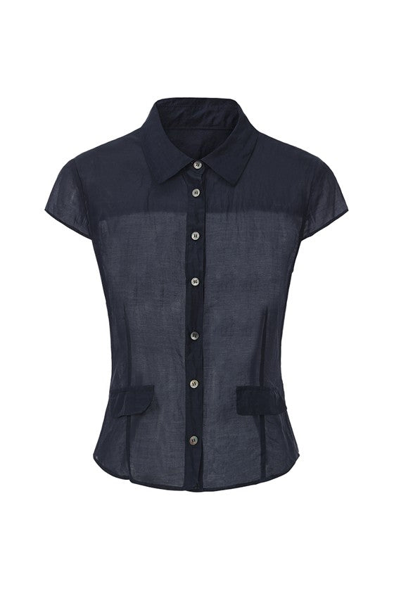 Short Sleeve Shirt-Navy