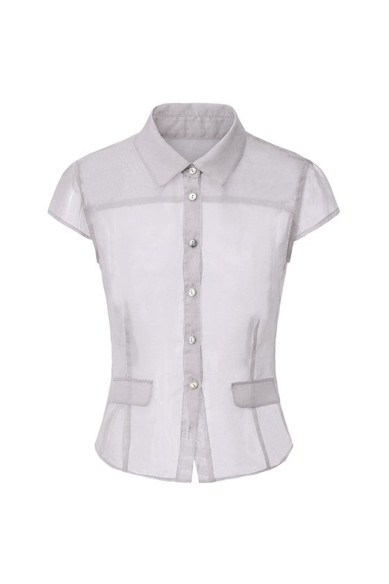 Short Sleeve Shirt-Grey