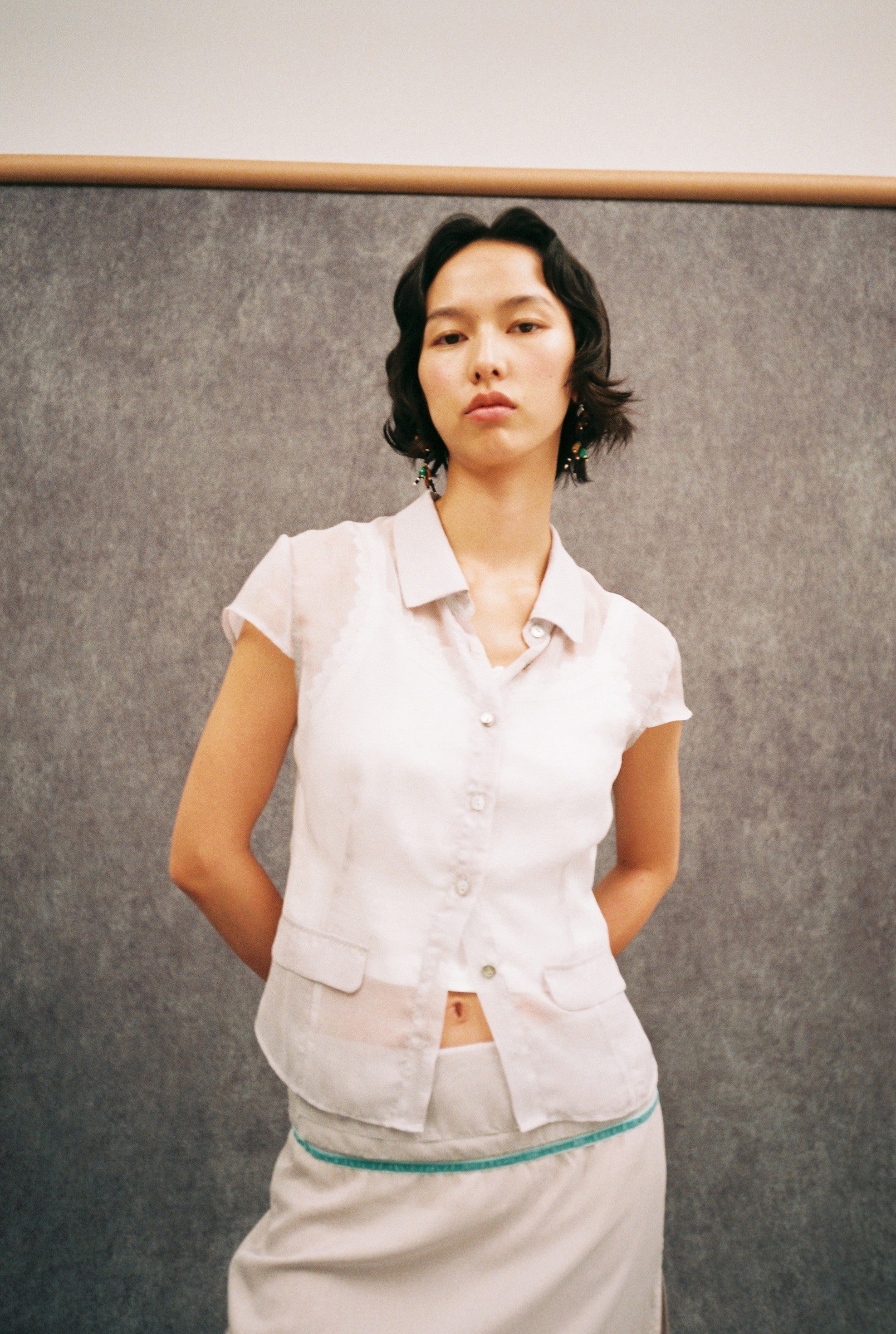 Short Sleeve Shirt-Grey