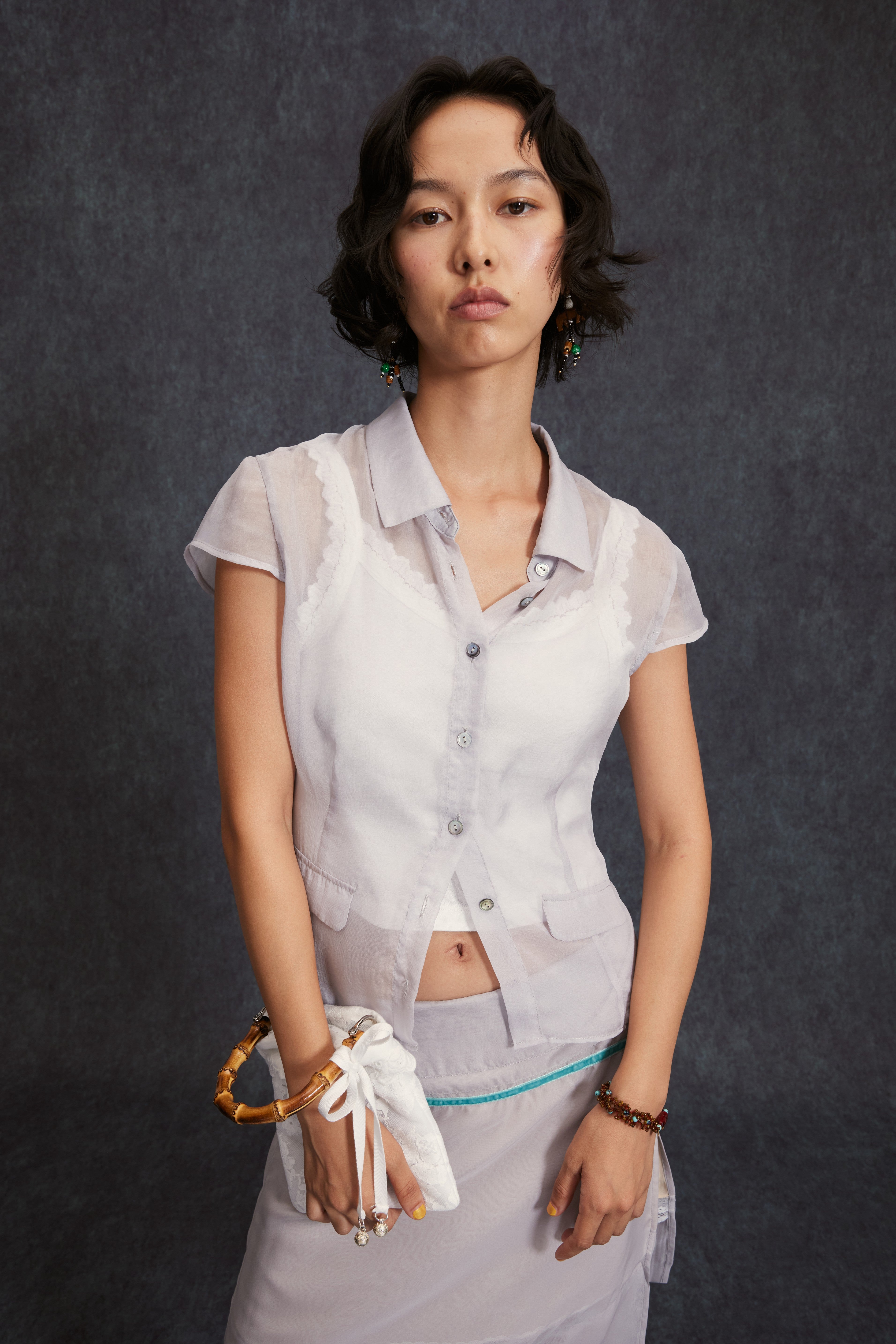 Short Sleeve Shirt-Grey