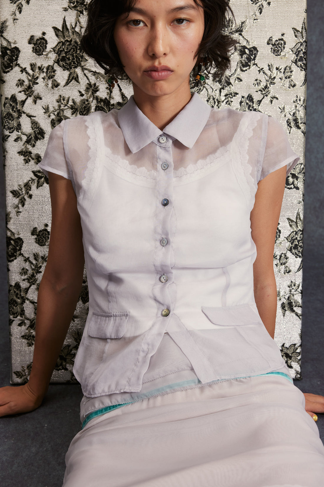 Short Sleeve Shirt-Grey