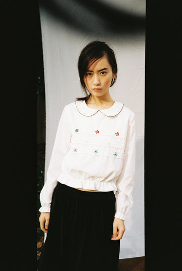 Beaded Ruffle Top