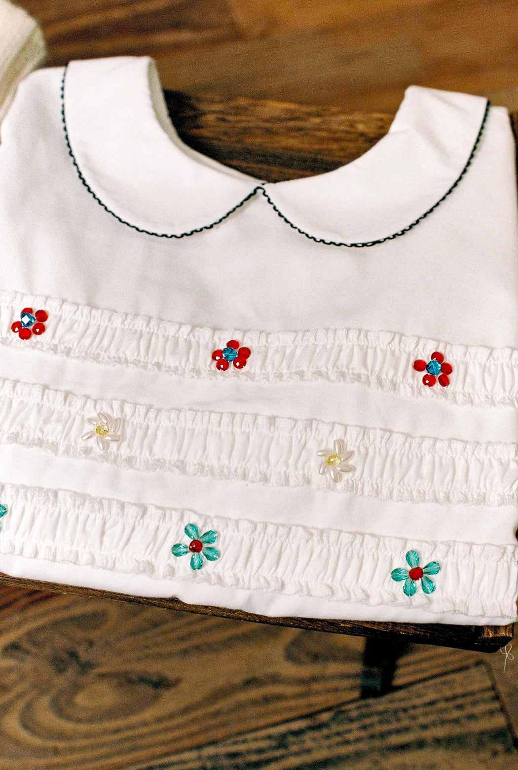 Beaded Ruffle Top
