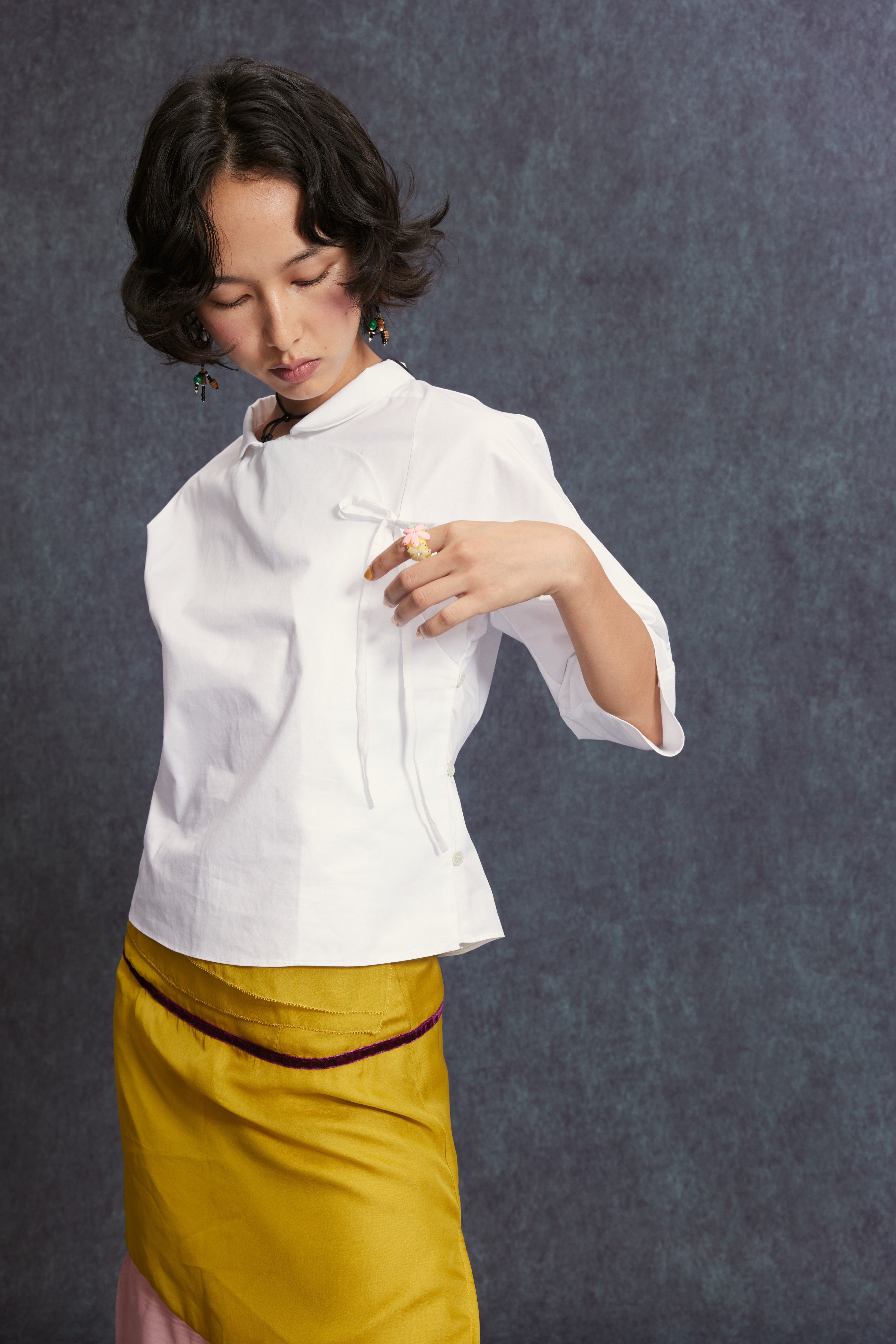 Cheongsam Shirt-Bleach