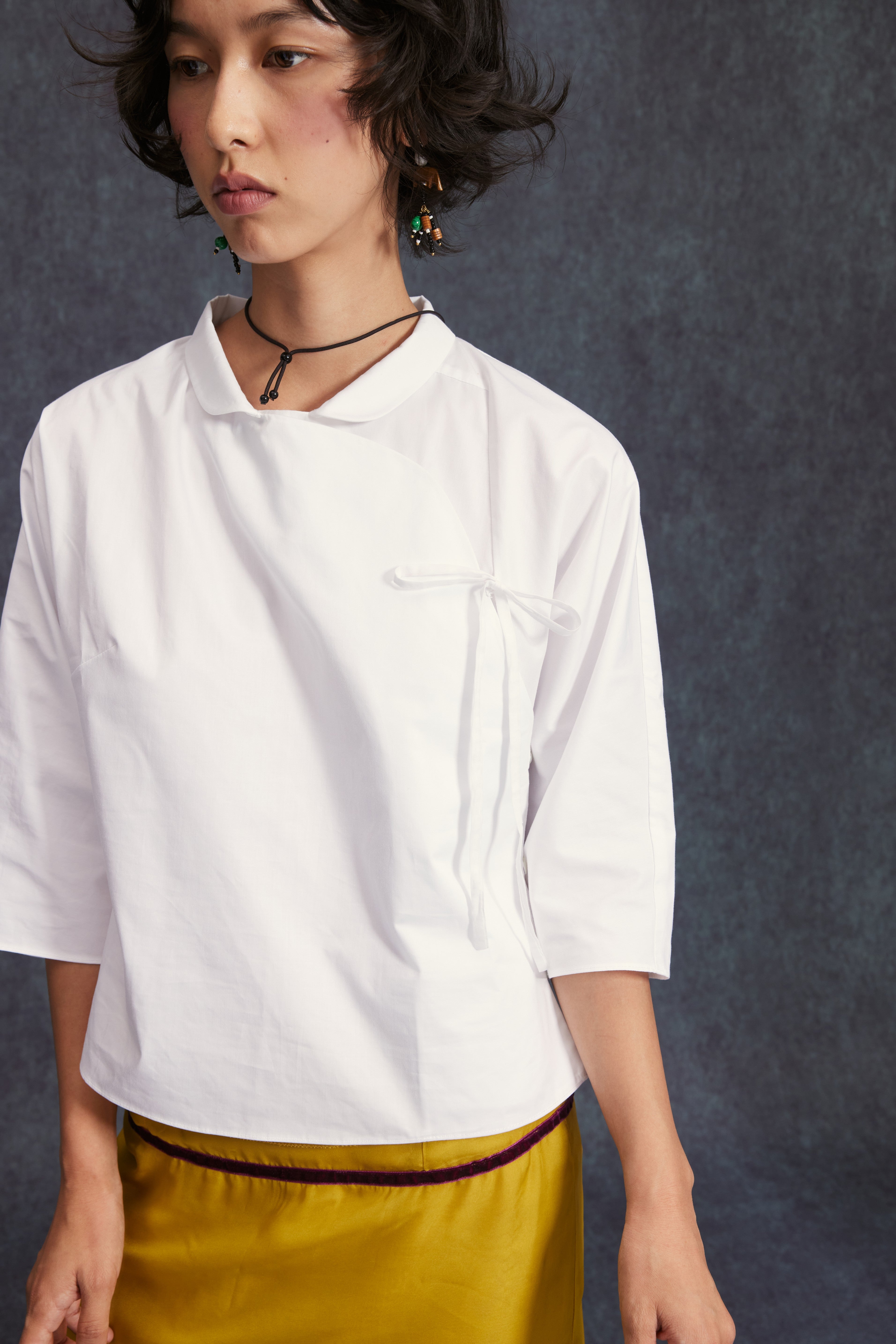 Cheongsam Shirt-Bleach