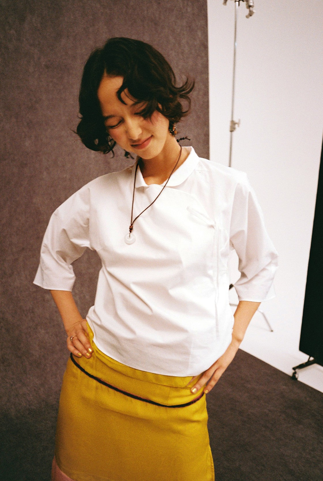 Cheongsam Shirt-Bleach