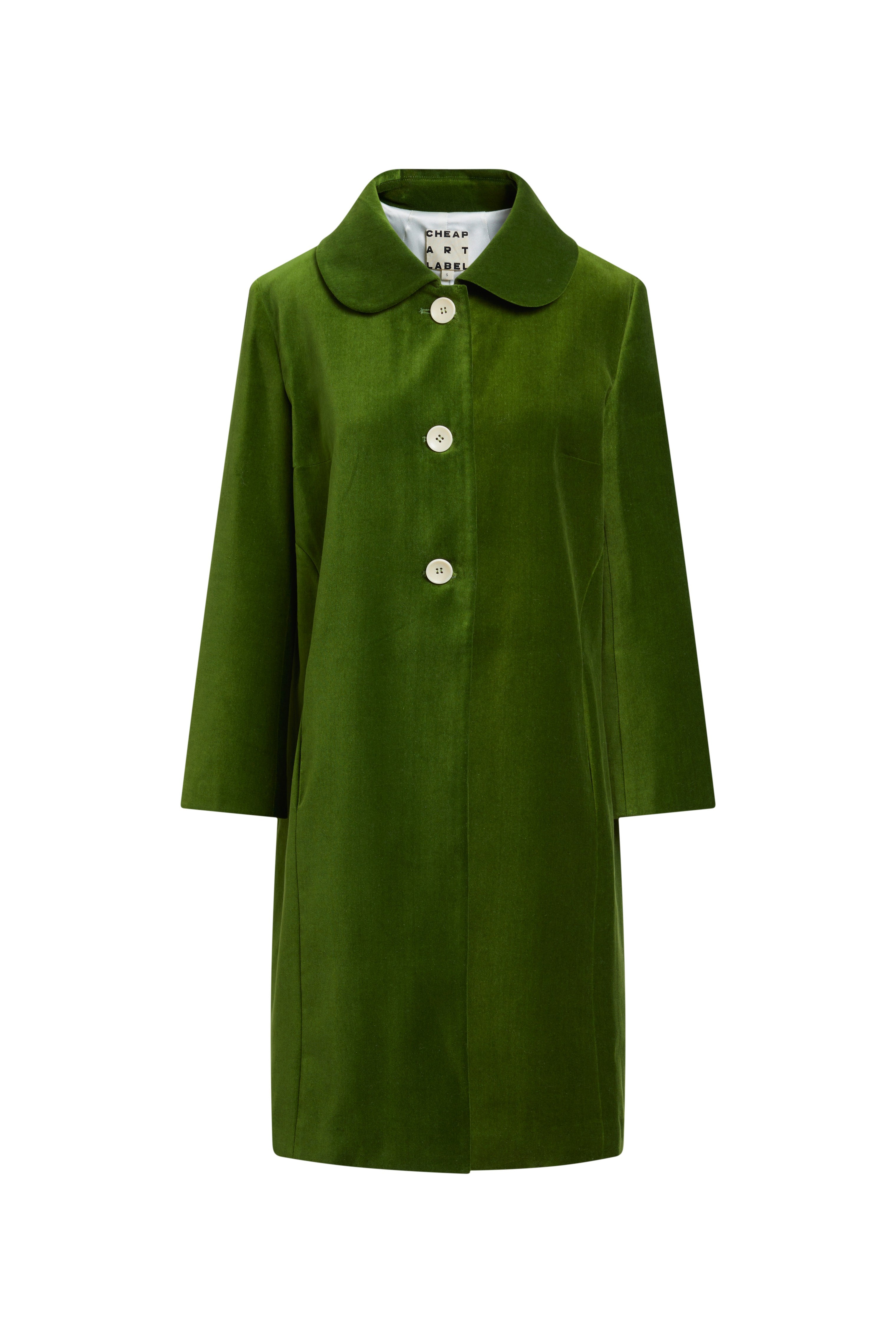Peter Pan Collar Coat - Green
