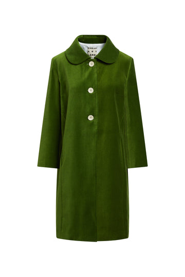 Peter Pan Collar Coat - Green