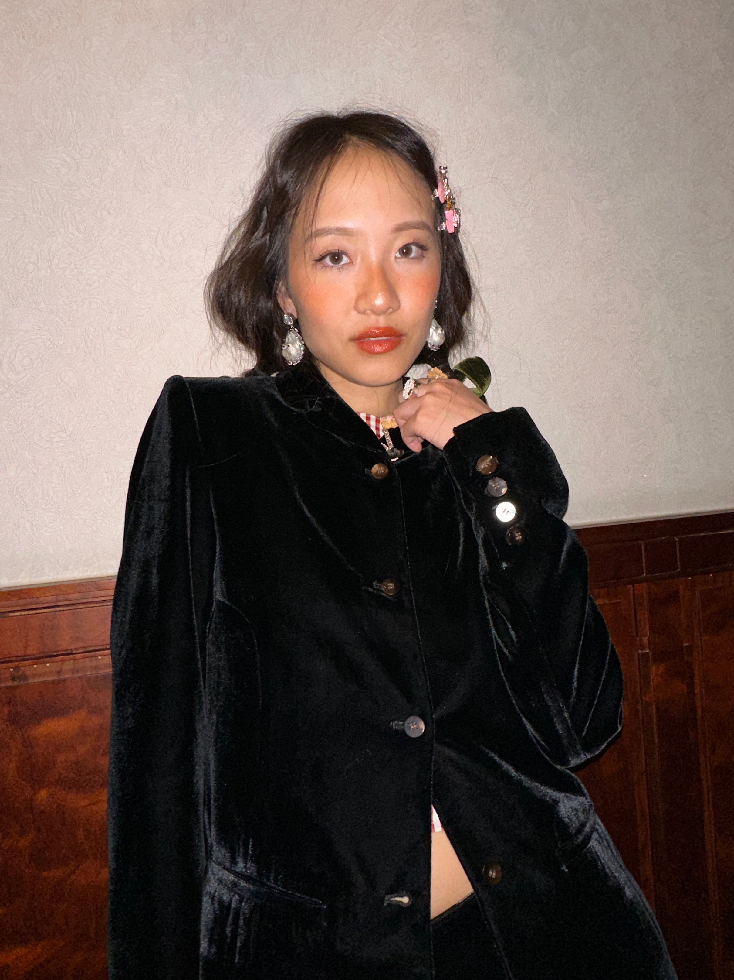 Velvet Trailored Blazer