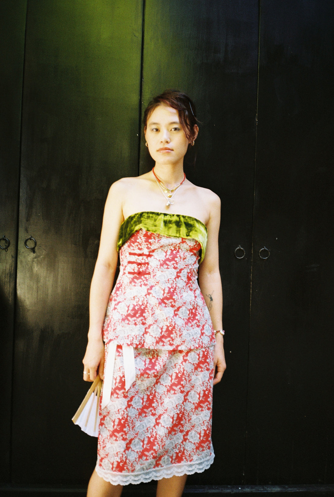 Chinese Corset-Red Print