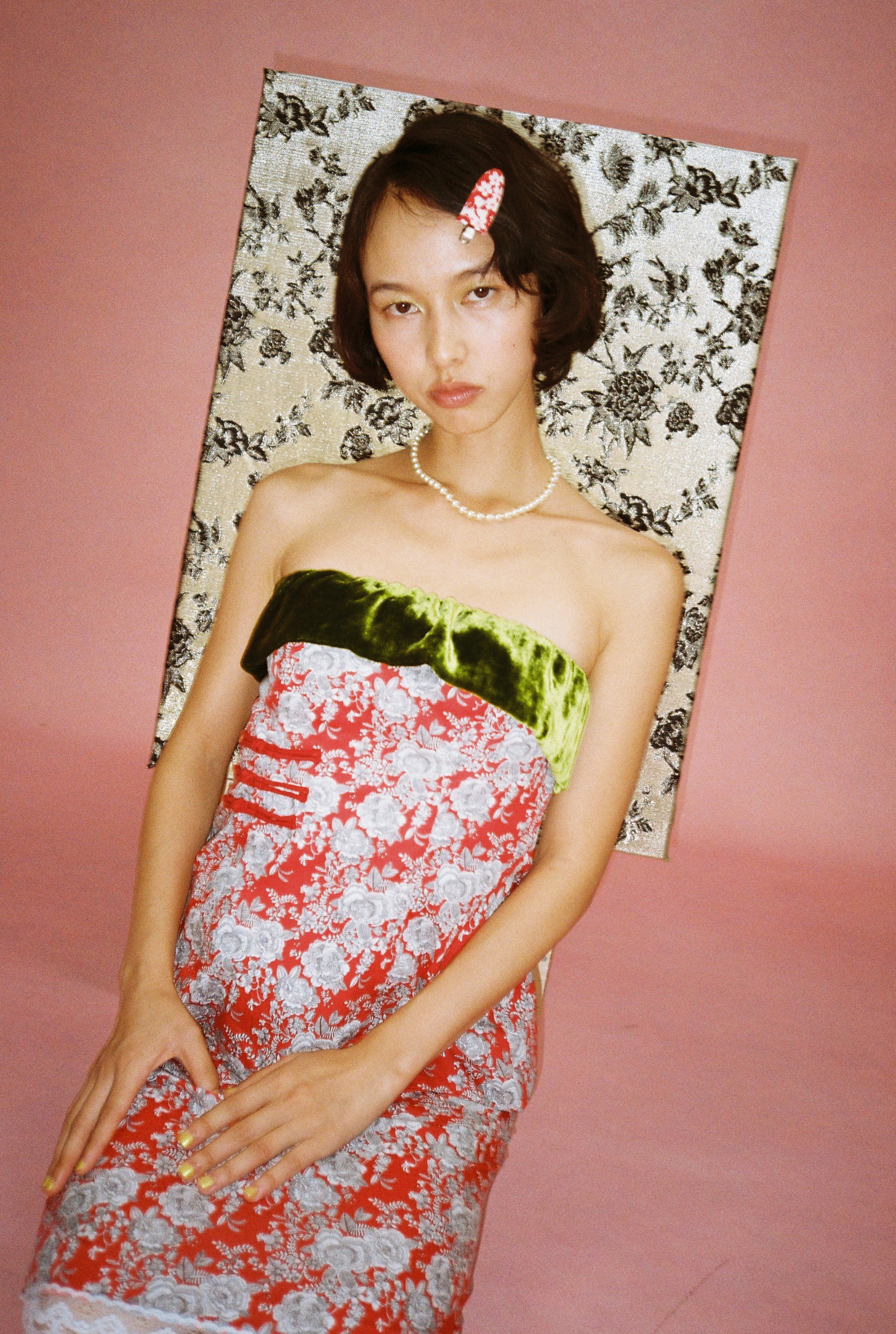 Chinese Corset-Red Print