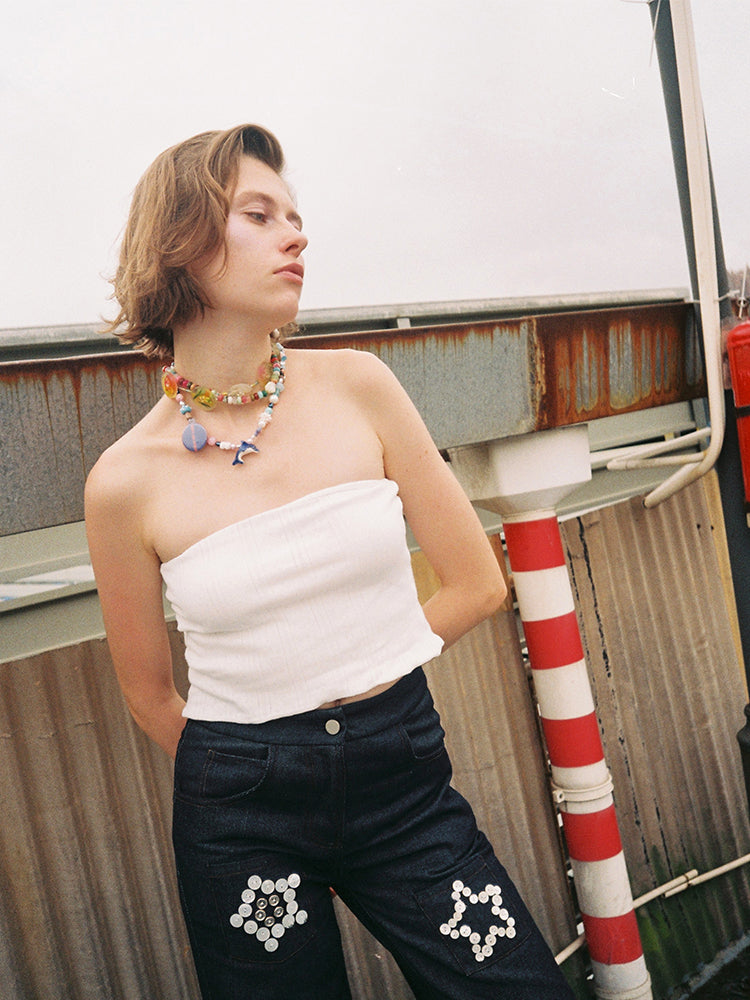 Stretchy Tube Top-White