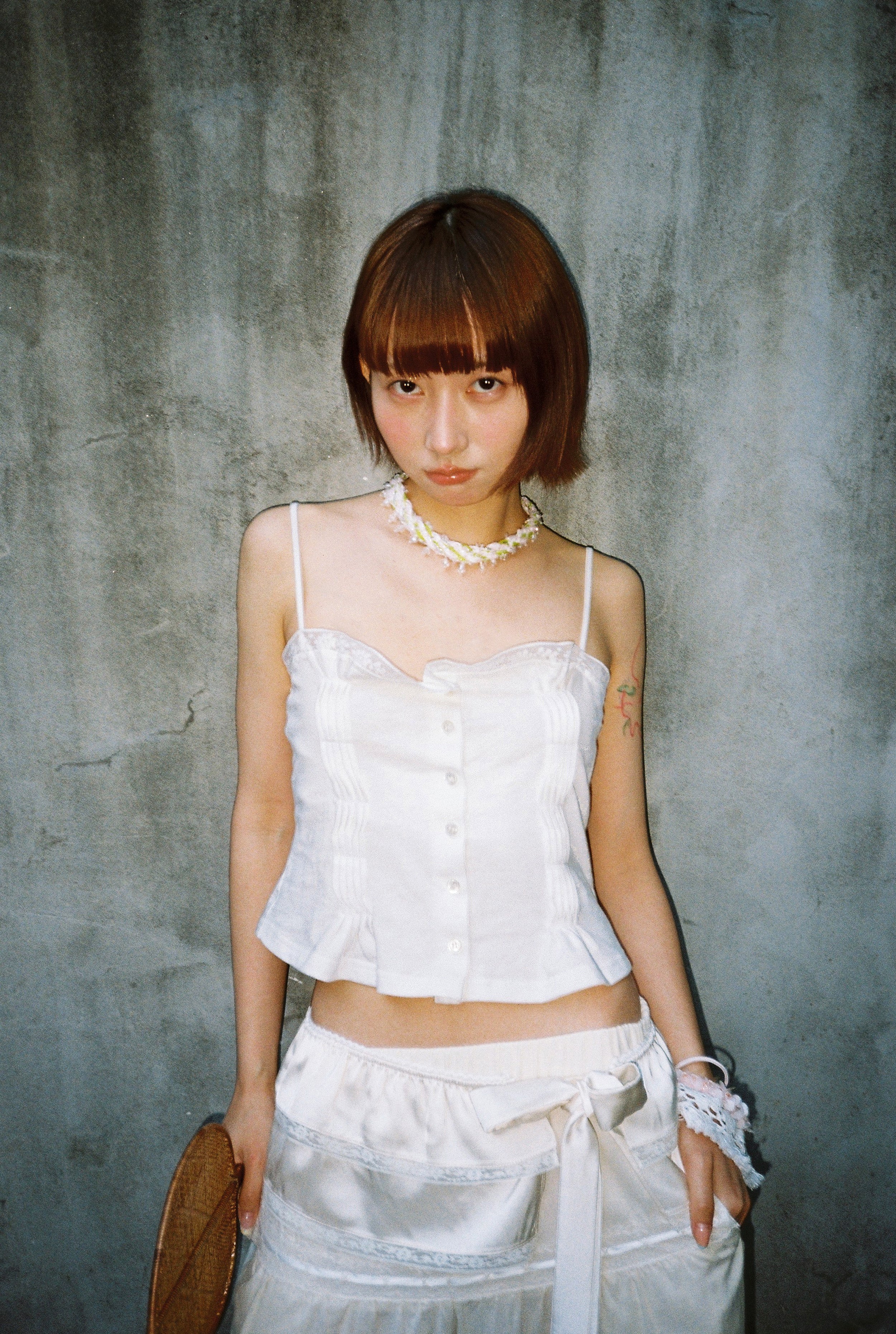 Pintuck Button Cami