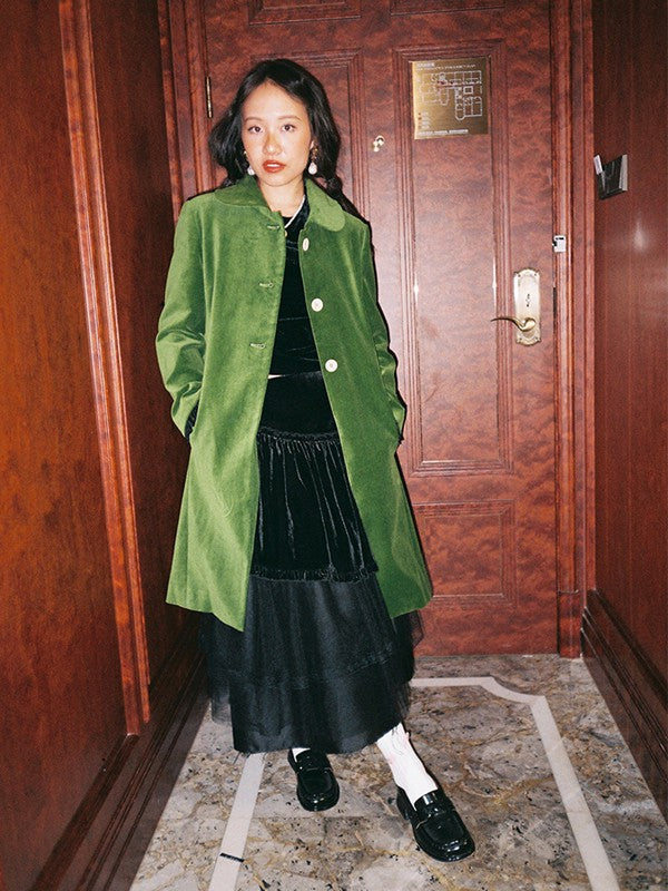 Multi-layered Skirt - Black Velvet