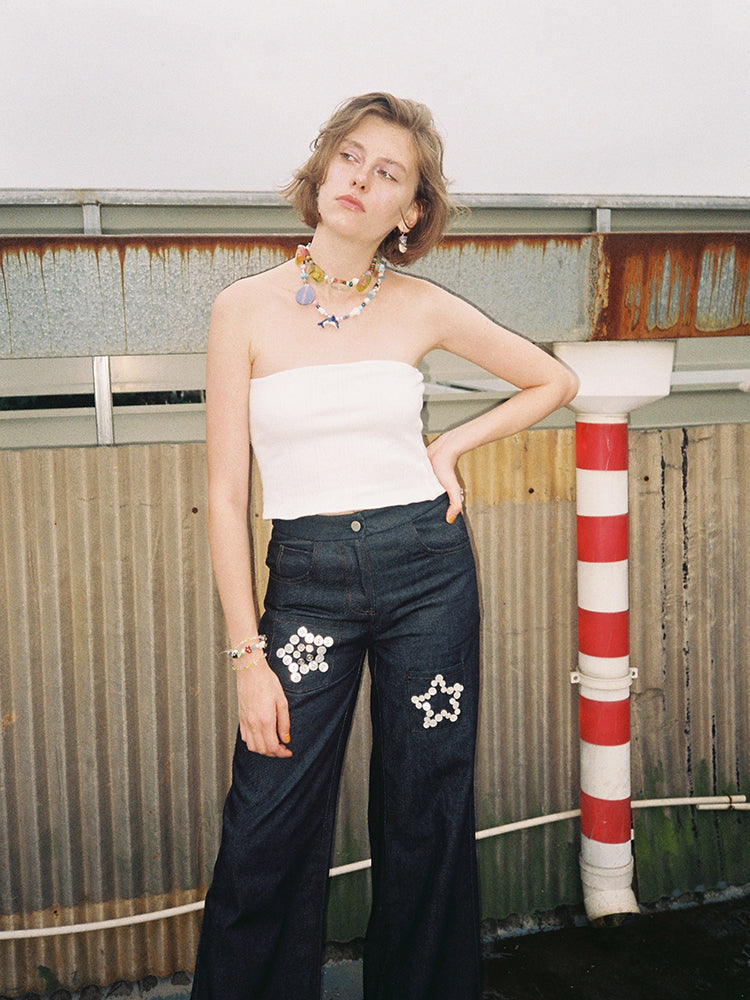 Stretchy Tube Top-White