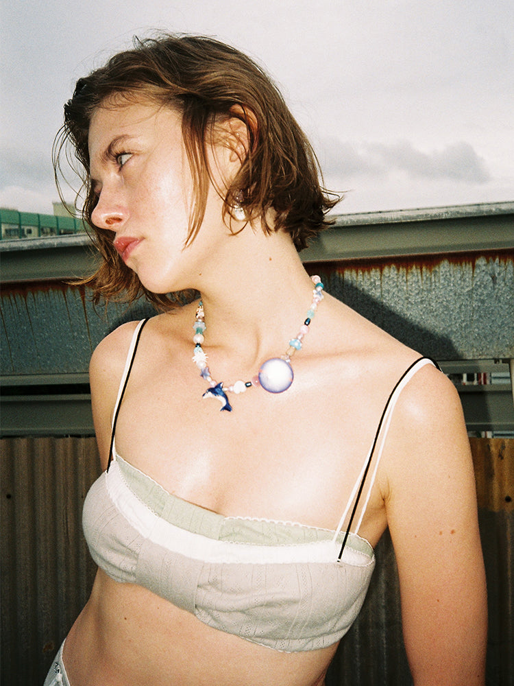 Bow-tie Bralette-Light Grey
