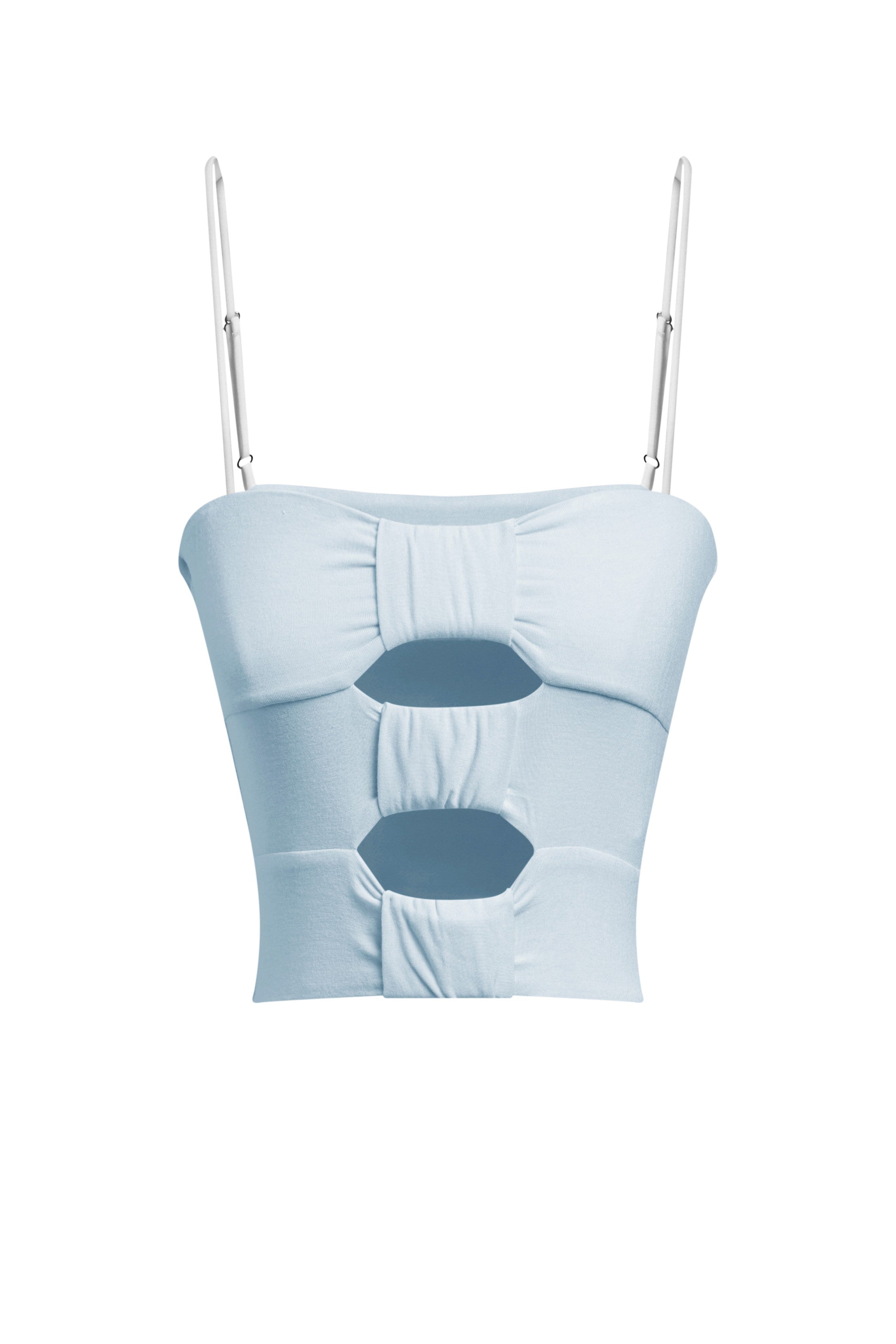 Three Layer Bow Top - Blue Grey