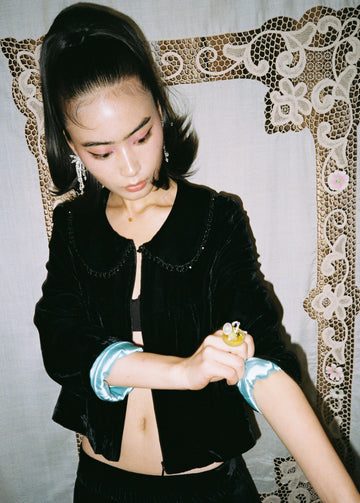 Velvet Zipper Jacket