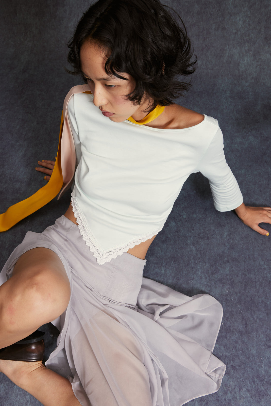 Handkerchief Lace Top-Mint