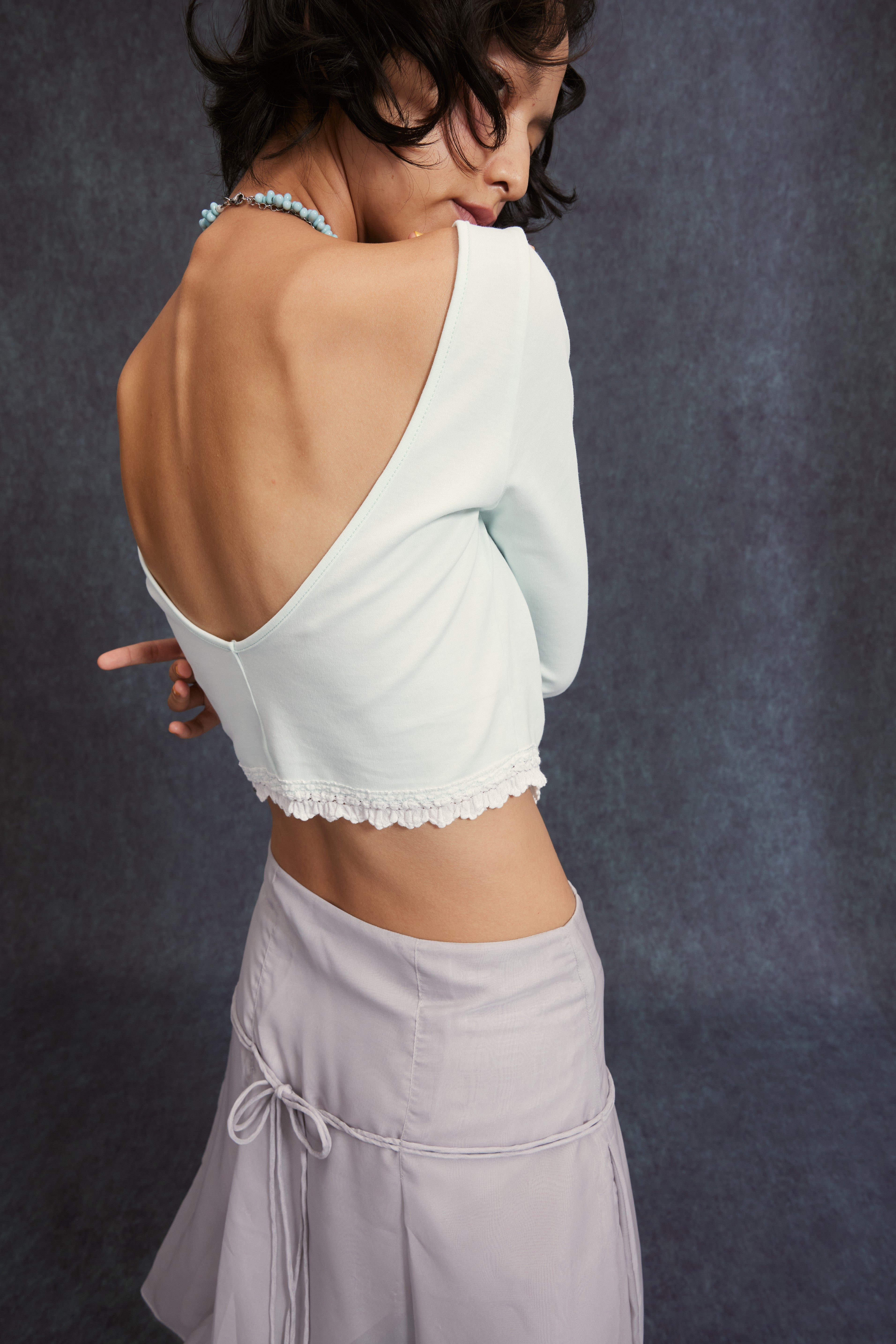 Handkerchief Lace Top-Mint