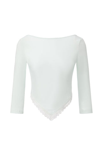 Handkerchief Lace Top-Mint