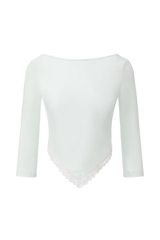 Handkerchief Lace Top-Mint