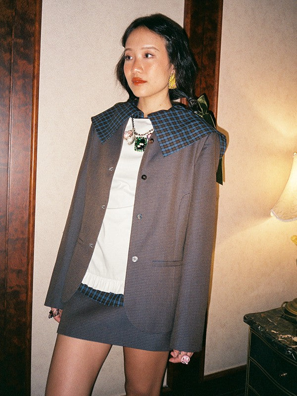 Houndstooth Mini Skirt