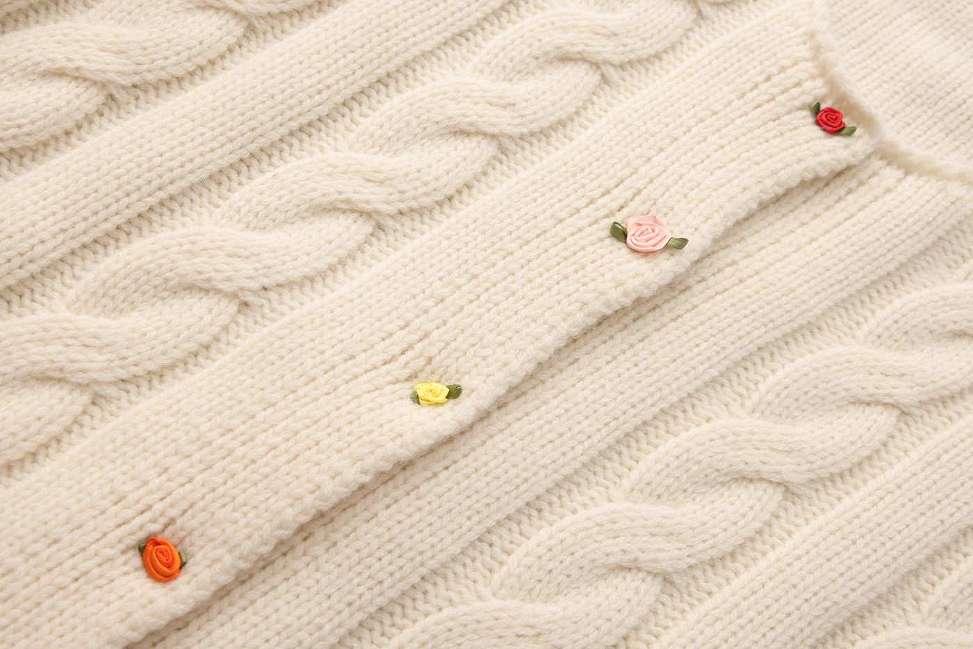 Velvet Knit Cardigan-Black & White