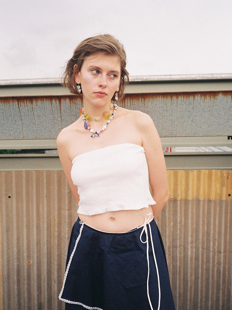 Stretchy Tube Top-White