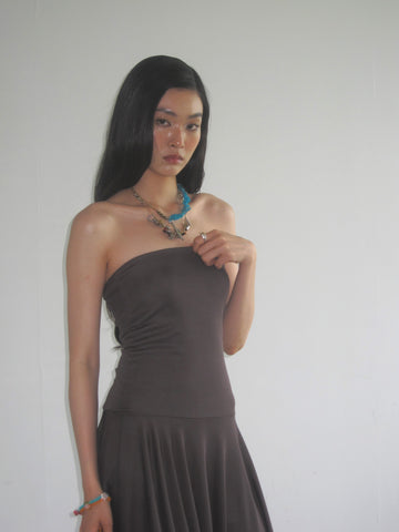 Jersey Dress Skirt-Charcoal