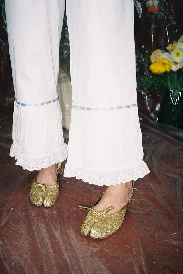 Tuck Ruffle Trousers