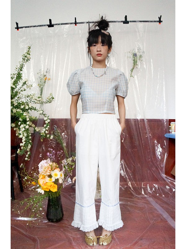 Tuck Ruffle Trousers