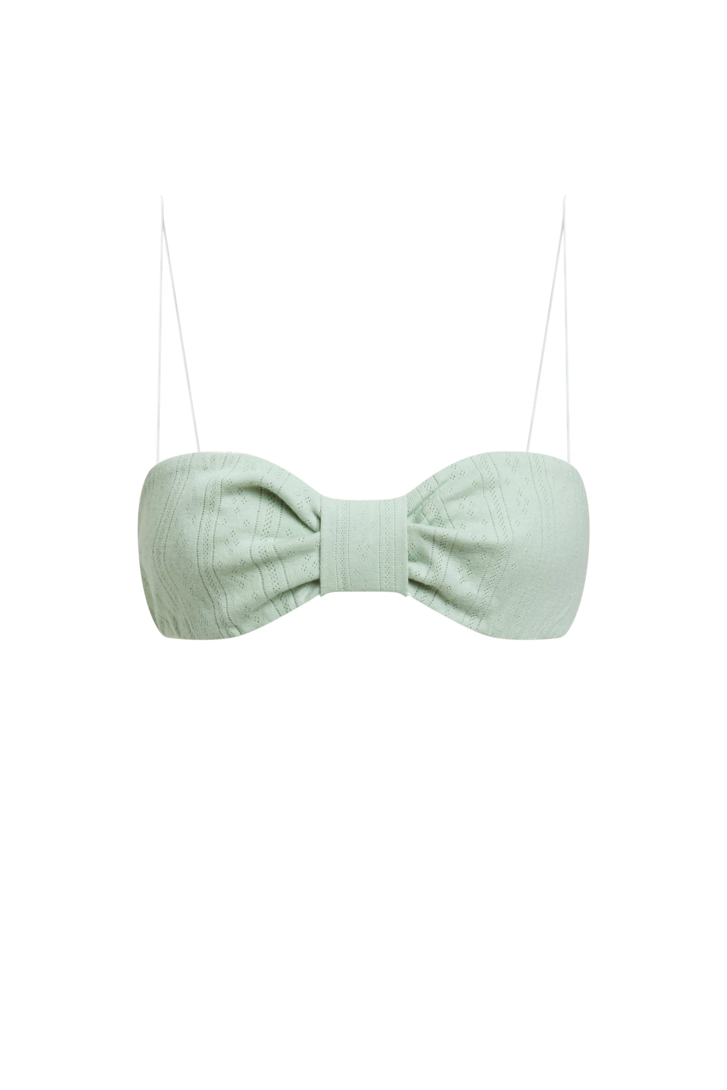 Bow-tie Bralette-Lake Green