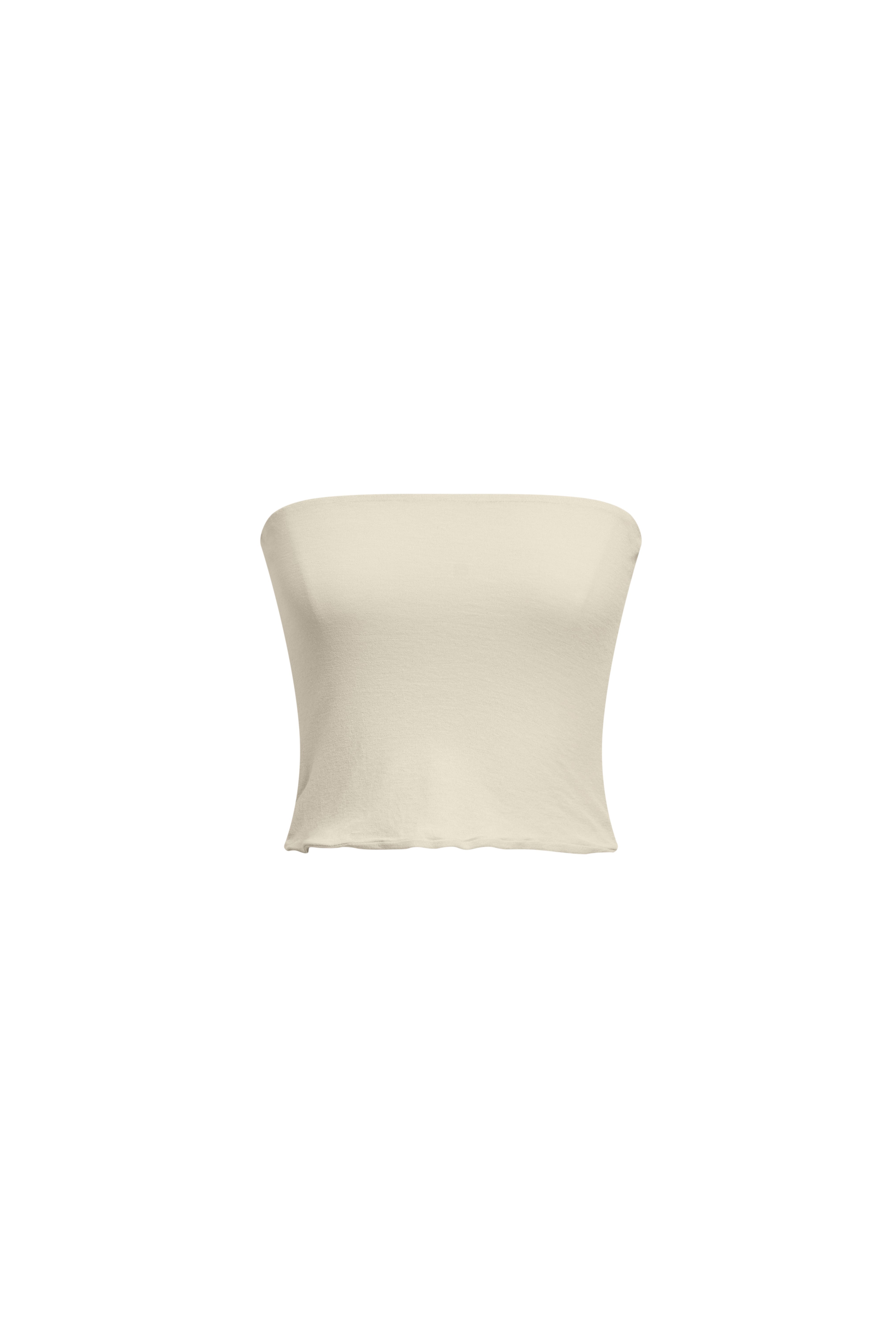 Stretchy Tube Top-Beige