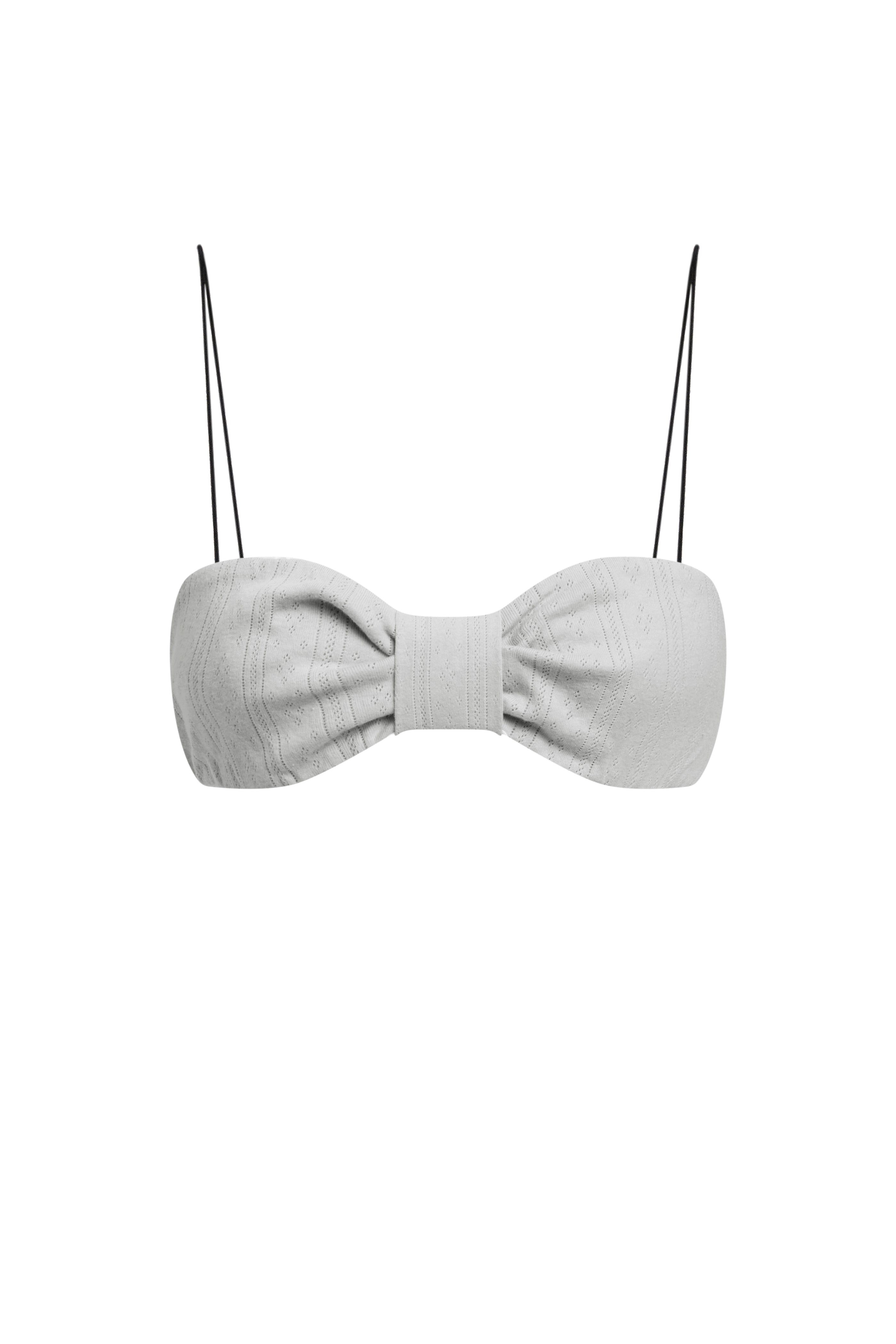 Bow-tie Bralette-Light Grey