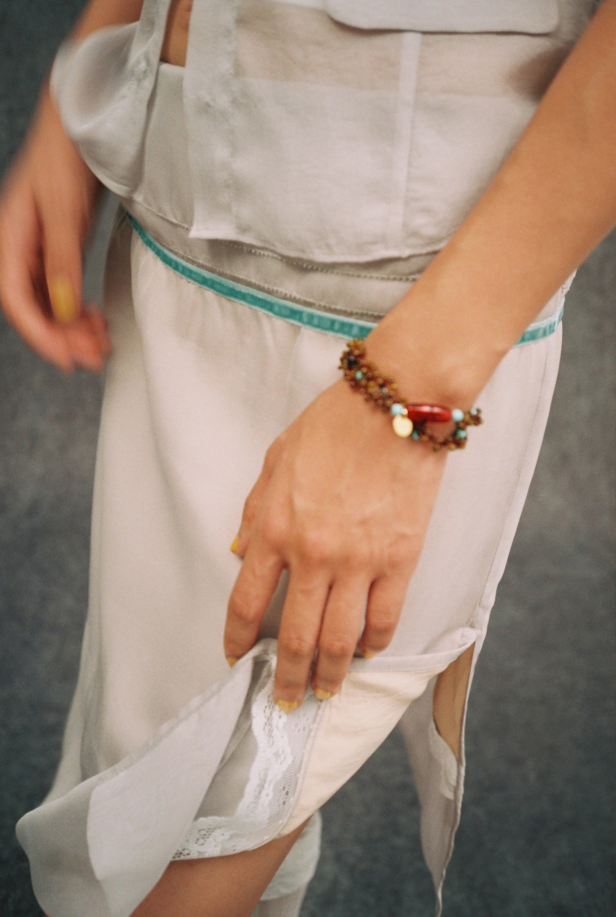 Chiffon Pencil Skirt-Grey