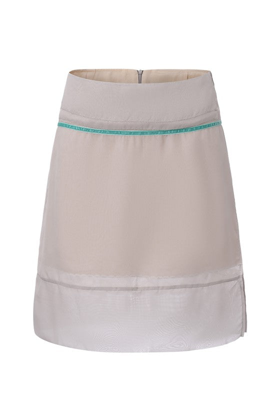 Chiffon Pencil Skirt-Grey