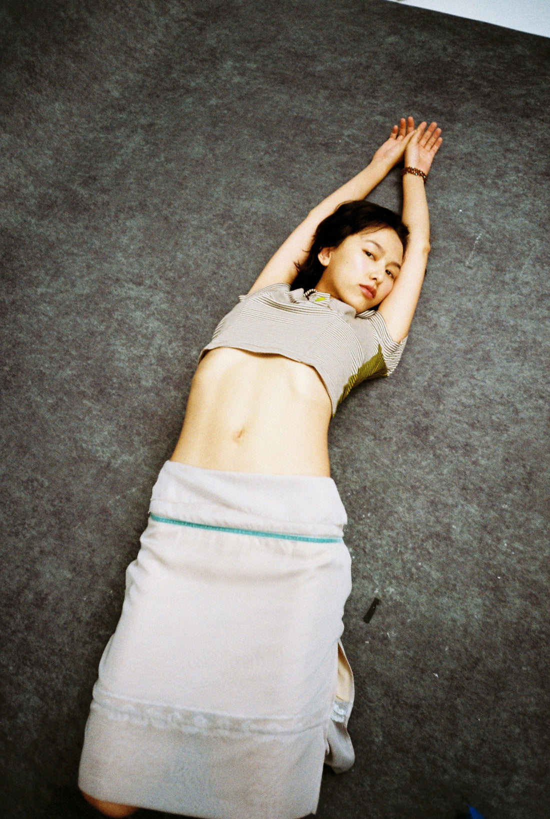 Chiffon Pencil Skirt-Grey