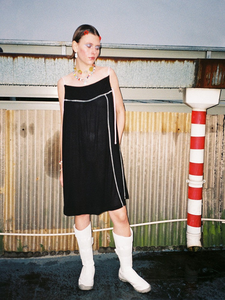 Drawstring Skirt - Black