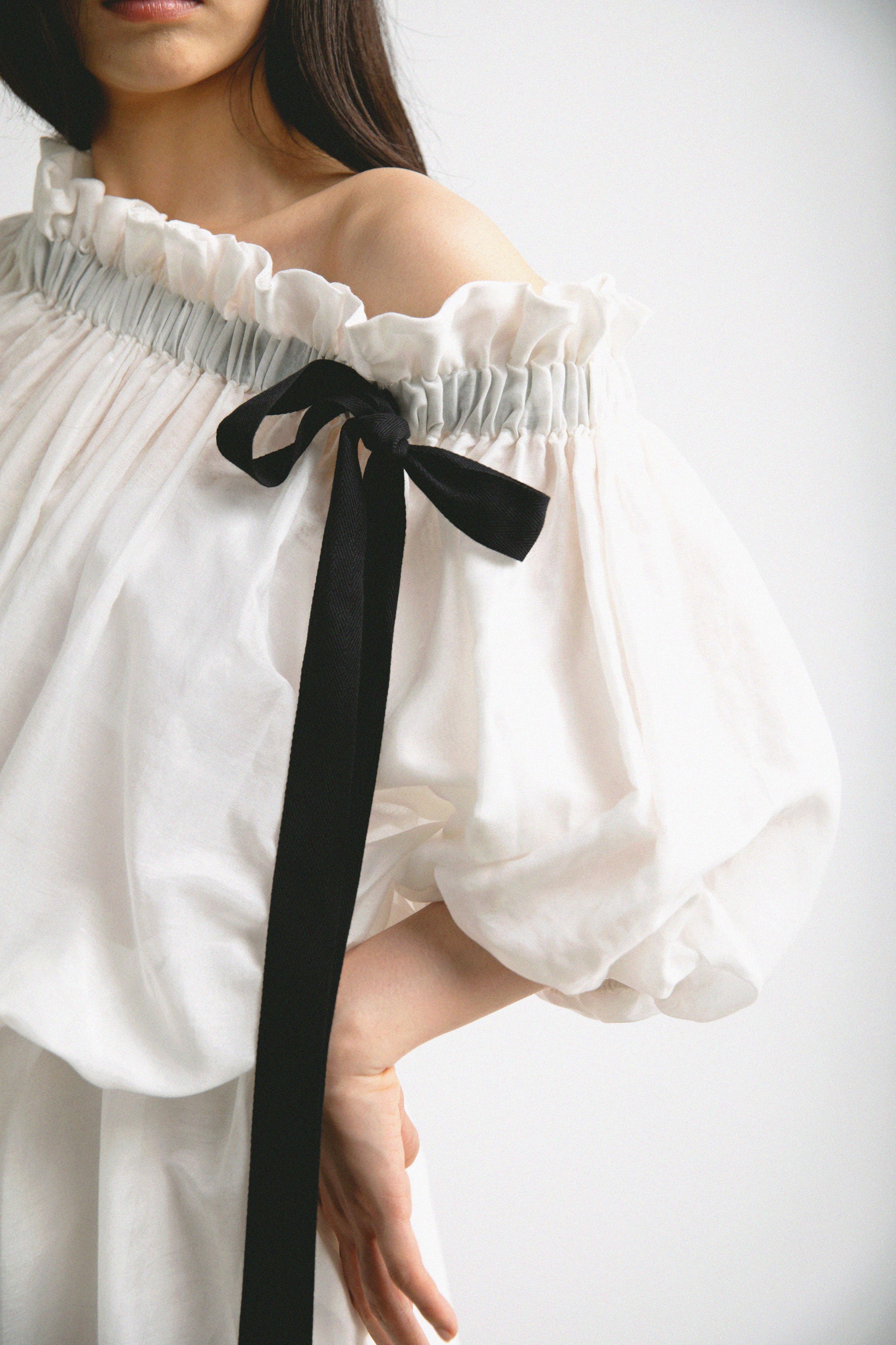 Off Shoulder Dress-White