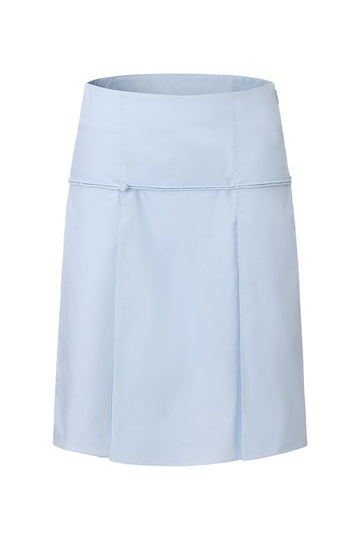 Oriental Pleated Skirt-Baby Blue
