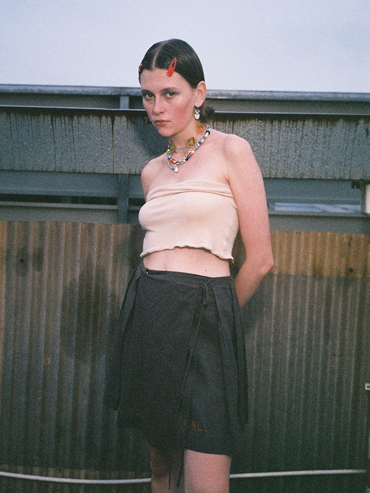 Pleat Skirt - Dark Grey