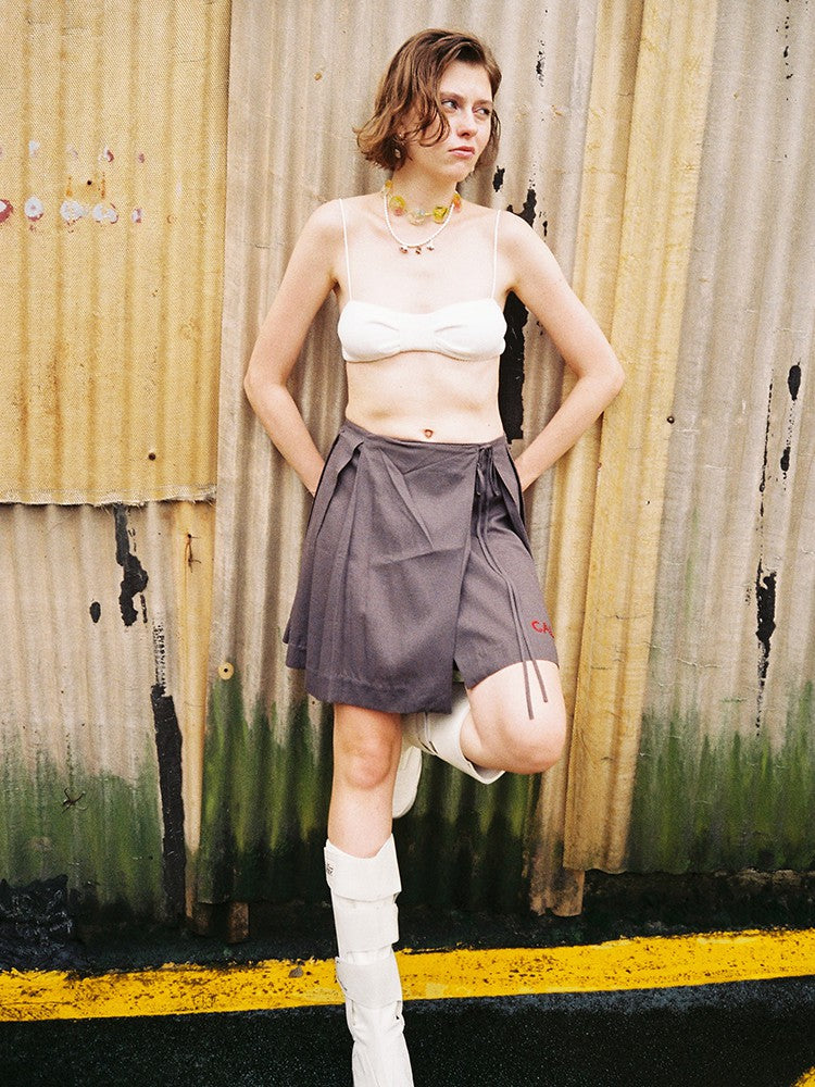 Pleat Skirt - Dark Grey